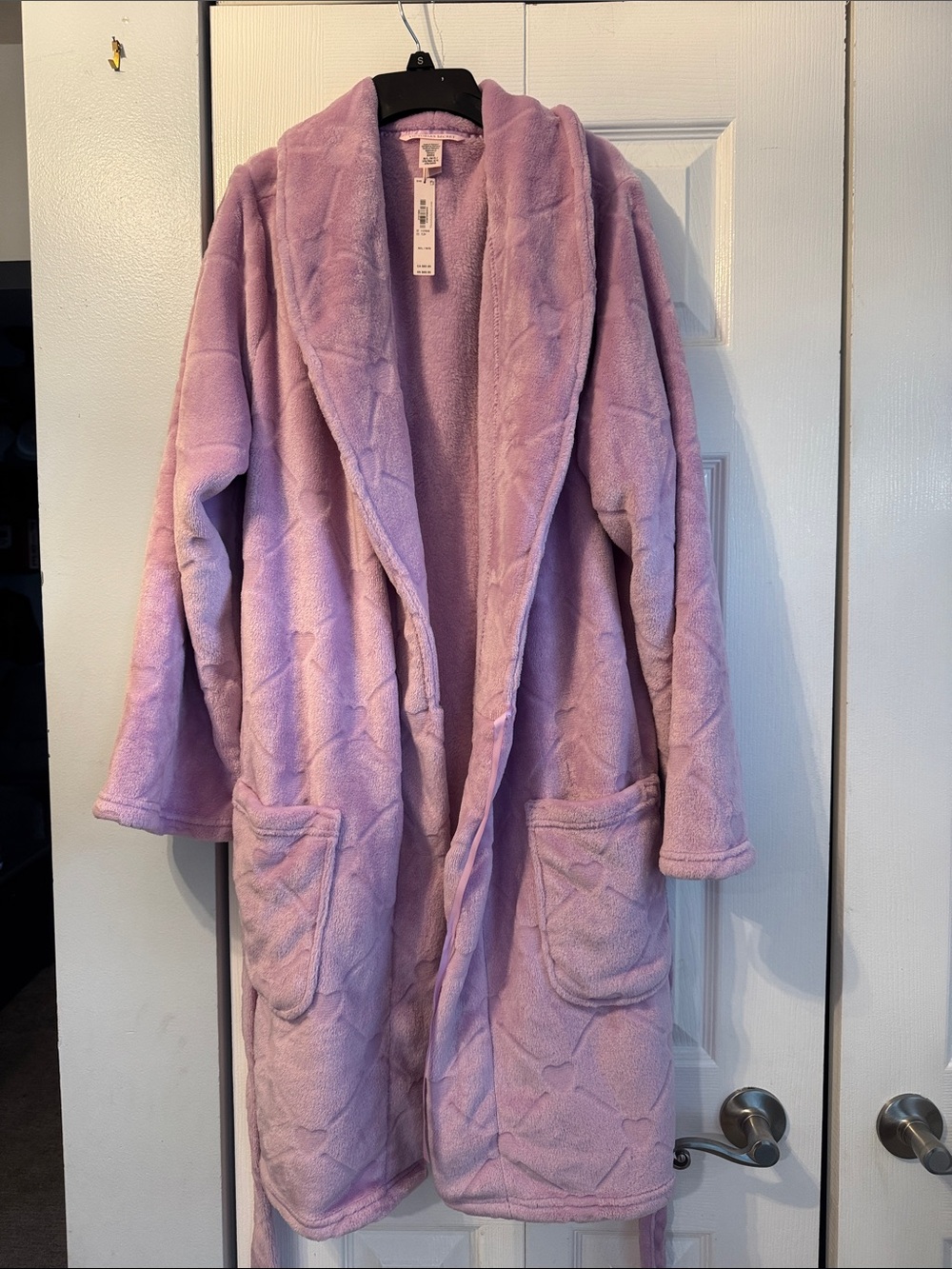 Plush Lavender Robe Coat - Women's Cozy Wrap